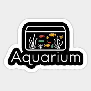 Aquarium with colorful fish and aquatic plants Sticker